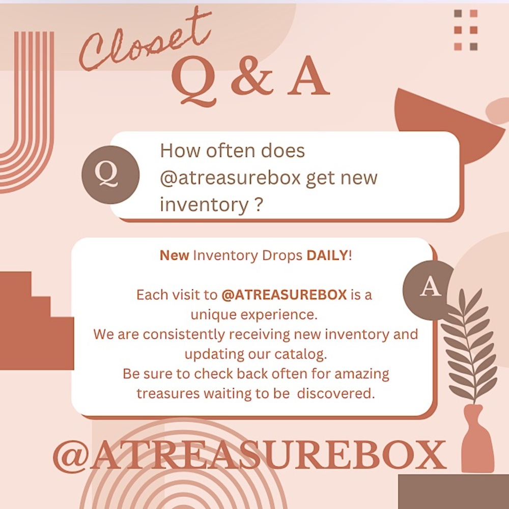 Closet Q & A | Closet News| Closet Information | Updates & New Inventory Drops